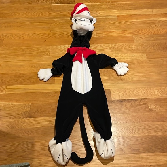 Cat in the hat Dr. Seuss Halloween book reading costume - Picture 1 of 17